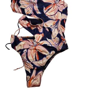 Chic Floral Cutout Swim Bodysuit